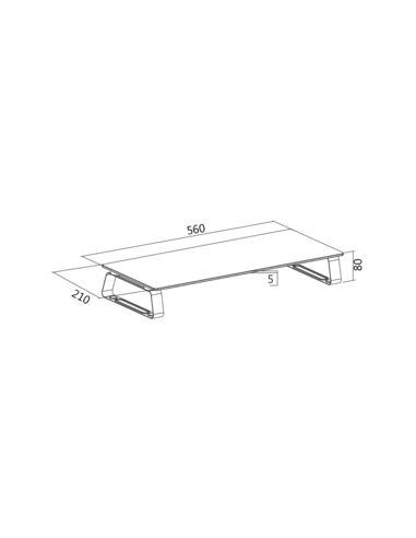 
BP0027 Soporte Monitor  Portatil Cristal, max 20Kg Logilink