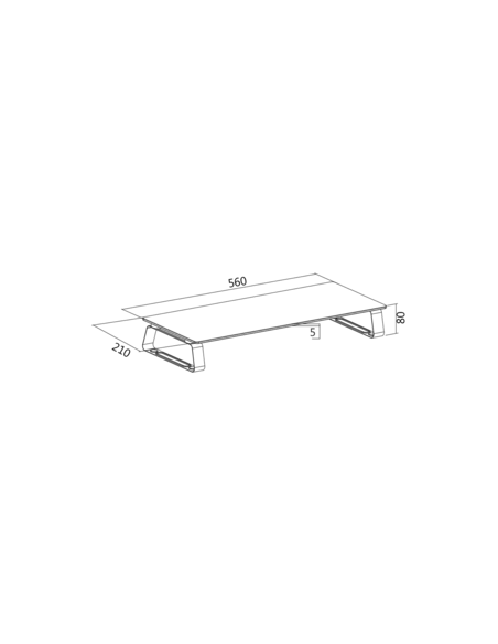
BP0027 Soporte Monitor  Portatil Cristal, max 20Kg Logilink