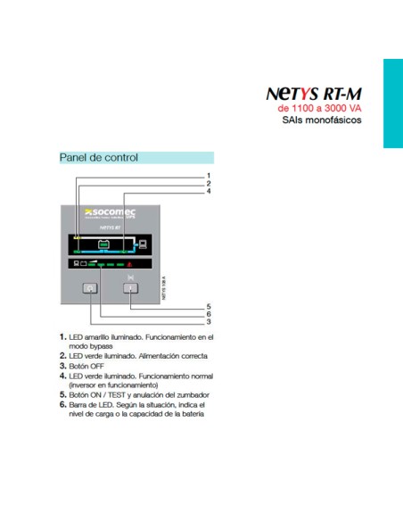
NRT2-U1100C SAI 1100VA 900W Online SOCOMEC NeTYS RT- Maritima