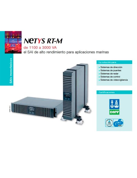 
NRT2-U3300C SAI 3300VA 2700W Online SOCOMEC NeTYS RT- Maritima