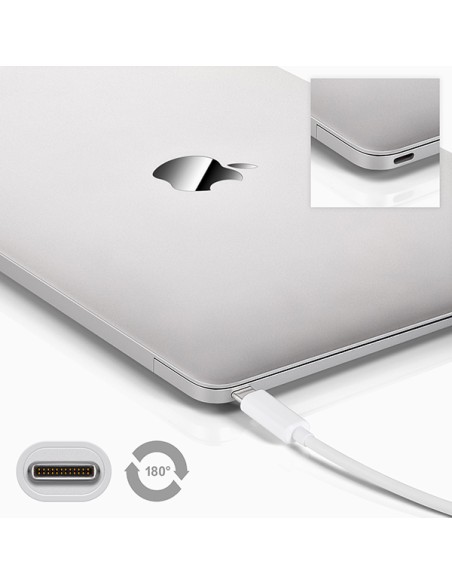 
62104 Goobay - Adaptador USB C Macho a HDMI Hembra 0.15m 4K/30Hz + USB 3.0+ PD Blanco Goobay