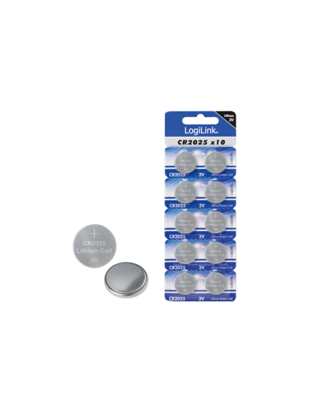 
CR2025B10 Pila Litio Boton CR2025 3V 10 x Blister LOGILINK