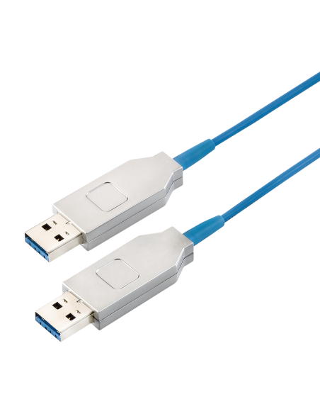 
CU0101 LOGILINK - Cable óptico activo USB 3.0. Amplificador USB de  10m USB 3.0 Optico A-Macho a A-Macho , incluye un adaptad