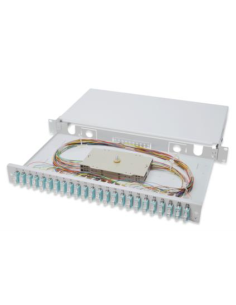 Caja F.O. Equipada 24xSC, cassette de Latiguillos OM3