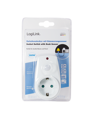 
PA0152 LOGILINK Enchufe con Sensor Dia Noche Blanco Logilink