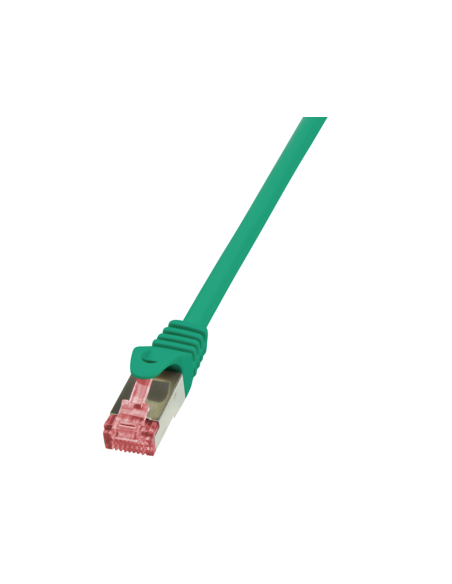 Latiguillo CAT 6, S/FTP,  0.50 m, Verde, LSZH
 Patch cable PrimeLine, Cat.6, S/FTP, green, 0.5 m
Part No.: CQ2025S
EAN: 4052