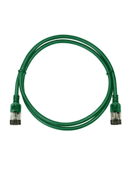 Latiguillo CAT 6A, U/FTP,  5.00 m, Verde, LSZH-TPE  Slim Delgado Logilink