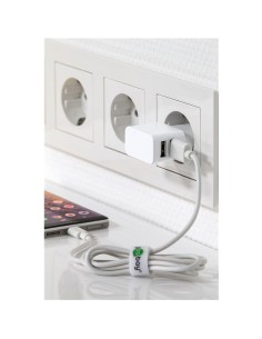 
44952 GOOBAY - Cargador USB  2 puert. 2,4A Blanco Goobay 12W 2