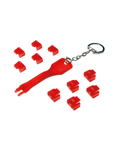 
MP0042 DIGITUS - Bloqueador de puertos RJ45, 1 llave + 10 bloqueadores Logilink
