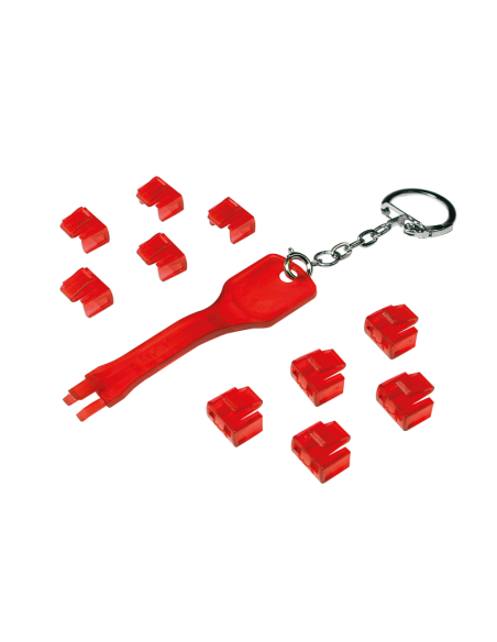 
MP0042 DIGITUS - Bloqueador de puertos RJ45, 1 llave + 10 bloqueadores Logilink