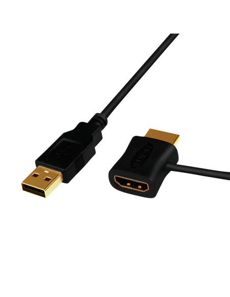 
CH0081 LOGILINK - Cable USB de Alimentacion con HDMI Macho y HDMI Hembra 0,5 metros