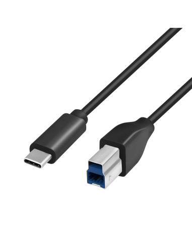 
CU0162 Cable de 1m USB 3.2 Gen 1x1 5 Gbps  USB-C M a  USB-B M Negro