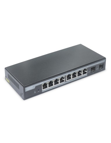 
DN-95344 - DIGITUS Switch  8 Ports Gigabit POE, Gestionable L2 + 2SFP 240W