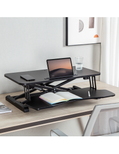 
LogiLink EO0054 - Accesorio de escritorio con bandeja para teclado, capacidad de carga hasta 20 kg, ajustable eléctricamente,