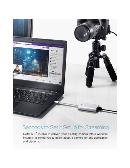 
UC3020 CAMLIVE Capturadora de Video UVC de HDMI a USB-C Aten