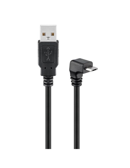 
95343 GOOBAY Cable USB2.0  1,80m  Micro B Macho a USB 2.0 A Macho 90º
